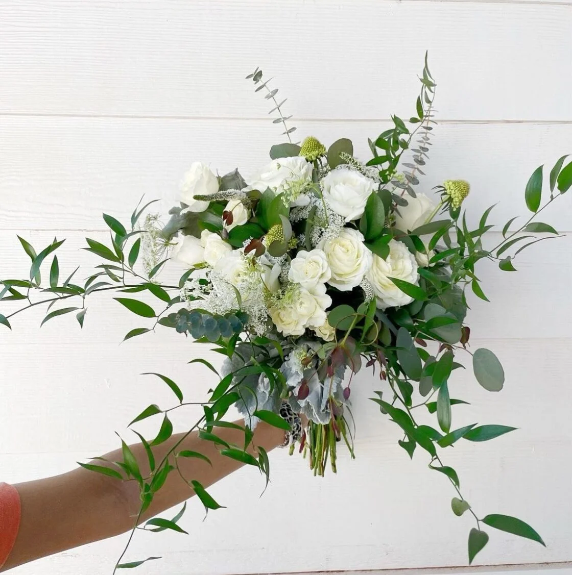 Greenery and white install